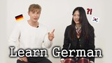 Korean Teen Learns German from German For The First Time!!