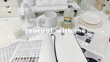 journal with me night edition.🌙 + free printable stickers
