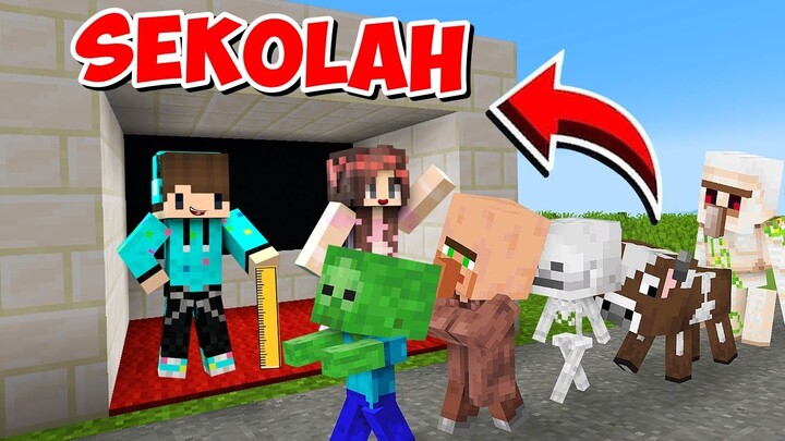 Memaksa Mob Minecraft Agar Masuk Ke Sekolah