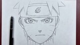 How to draw Naruto sage mode | Naruto sketch | step-by-step