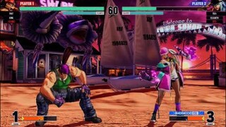 KOF15　チャンピオンvsチャンピオン　世界１位ラルフ　馬乗りバリバリバルカンコンボ