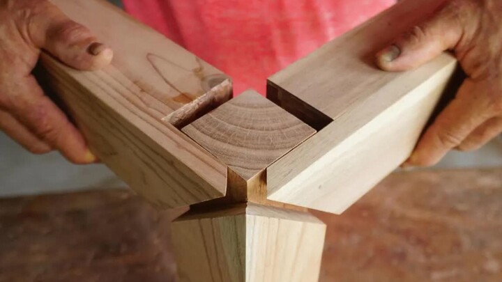 The charm of the mortise and tenon in the previous year, the right-angle mortise and tenon, the orig