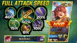 BEATRIX FULL ATTACK SPEED IS THE NEW ONE SHOT BUILD??? | TOP GLOBAL BEATRIX BEST BUILD