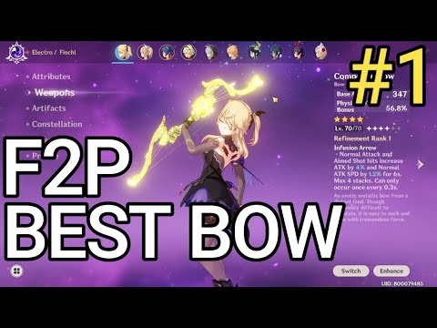 Fischl Build Dps For Free To Play! Compound Bow Damage Test Boss Fight And  Monster - Bilibili