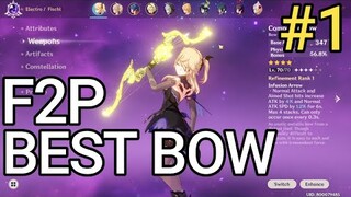 Fischl Build DPS for FREE TO PLAY! Compound Bow damage test Boss fight and monster