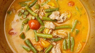 แกงกะทิถั่วฝักยาว บ้านๆ ทำง่าย อร่อยมาก Thai curry with long beans in coconut milk - Mai's Kitchen