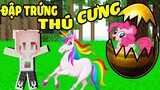 HEBI THỬ THÁCH 24 GIỜ ĐẬP TRỨNG LUCKY BLOCK THÚ CƯNG TRONG MINECRAFT*MỀU CÓ THÚ NUÔI RỒNG LỬA MC