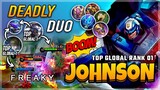 Deadly Duo! Johnson Best Build 2020 Gameplay by F R E A K Y | Diamond Giveaway Mobile Legends