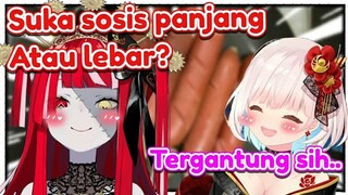 Ollie : Kamu kalo sosis sukanya yang panjang atau lebar?