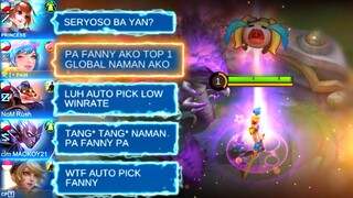 GANTO MANTRIP NG MGA TOXIC NA KAKAMPI, NOOB FANNY PRANK BY TOP 1 GLOBAL FANNY! -MLBB