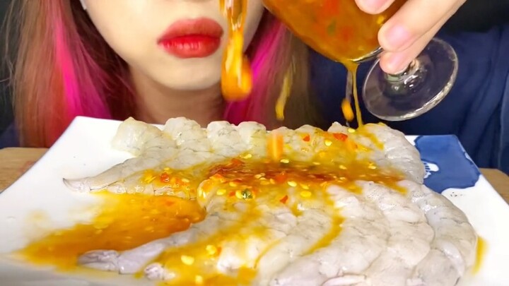 ASMR RAW SHRIMP กินกุ้งสดกับน้ำจิ้มซีฟู้ดแซ่บอีหลี‼️EATING SOUND MUKBANG