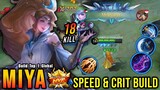 MANIAC!! Attack Speed & Critical Build Miya Late Game Monster - Build Top 1 Global Miya ~ MLBB