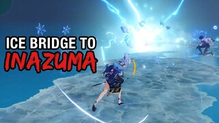 World's First Successful Ice Bridge to Inazuma (We Reached!!)