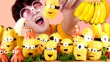 ENG SUB)So Cute! Minions Rice ball+Octopus Sausage Eating Mukbang🍌Korean ASMR 후니 Hoony Eatingsound
