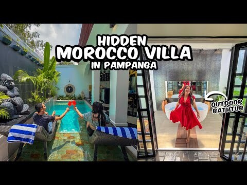 HIDDEN MOROCCO-INSPIRED VILLA with Private Pool and Outdoor Bathtub | Amazing Bungalow in Pampanga