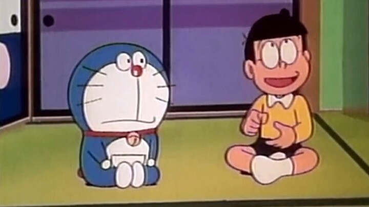 Nobita: Nhanh lên...cứu tôi với...Tôi không thể nhịn được nữa...