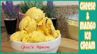 Cheese and Mango Ice cream | Homemade cheese and mango ice cream | Ghie’s Apron