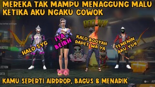 1 GUILD INI MENGGODAKU 🤣 PRANK GLOBAL FF PAKE SUARA PEREMPUAN, NYAMAR JADI CEWEK FREE FIRE