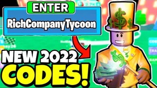 (JANUARY 2022) NEW ALL SECRET OP CODES In Roblox RICH COMPANY TYCOON!