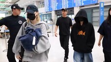 240820 Ning Yizhuo and Jin Minjung returned to Korea from Japan and arrived at Incheon Airport