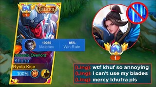 GOODBYE FAST HAND LING !! | WHEN TOP GLOBAL LING MEETS 19000+ MATCHES KHUFRA !!