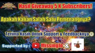 Pengumuman Give Away 5K Subscribers! Thank You Untuk Semua Support dan Feedback Kalian Selama Ini :D