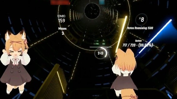 (เกม Beat Saber) เจ้าจิ้งจอกมาในเพลง Light it up - 2306/2310 - Rank SS