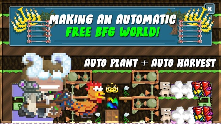 🌳 Growtopia | Making an AUTOMATIC FREE BFG WORLD! (AUTO HARVEST AND PLANT!) BEST BFG DESIGN! 🔥