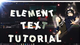 Element 3d Text - After Effects AMV Tutorial