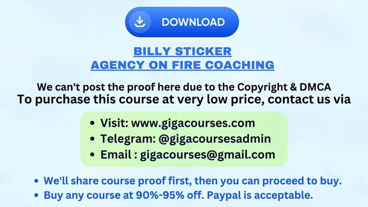 Billy Sticker - Agency On Fire Coaching