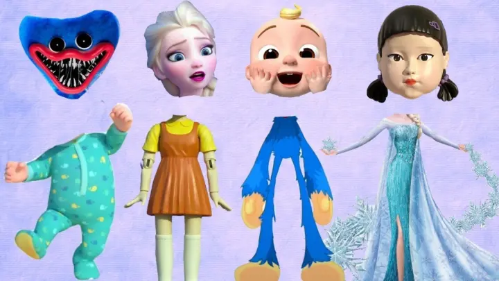Help Squid Game Doll, Elsa, Huggy Wuggy, Cocomelon Choose Head (deepfake)