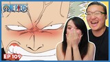 SMOKER BLUSHES FROM LUFFYS COMPLIMENT LOL CUTE | ONE PIECE Episode 109 Couples Reaction & Discussion