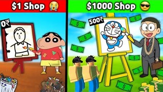 Shinchan Opened Art Shop 😱 || Funny Game Roblox 😂