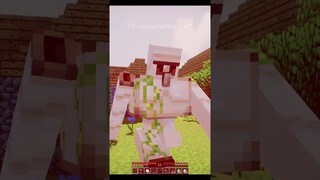 El golem comprende que lo hice en defensa personal | Cursed y Funny Minecraft con Aldeanos 12