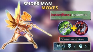 They called me "SPIDER MAN" Super aggressive cables in rank game and no mercy killing | MLBB