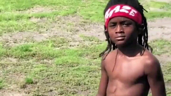 Training of a 7-year-old boy Ingram who sprints 100m in 13.48 seconds