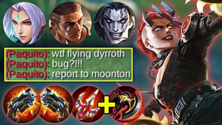 MOONTON THANK YOU FOR NEW FLYING DYRROTH | RANK GLOBAL DYRROTH ONE SHOT BUILD - MLBB