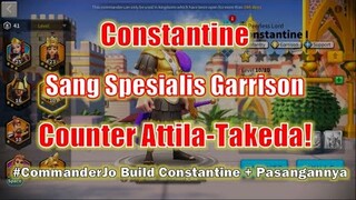 Build Talent & Pasangan Constantine! Leader Garrison & Counter Attila Takeda Rise of Kingdoms Indo