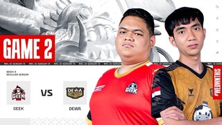 GEEK FAM vs DEWA UNITED ESPORTS | Regular Season Week 8 Day 1 | Game 2 | #MPLIDS13