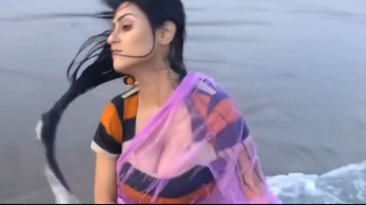 Sexy Saree Sundori Maria Light Yellow Saree_Latest Hot Saree Fashion 2025