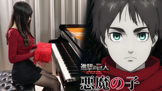 Attack on Titan ED7「Akuma no Ko」Rus Piano Cover The Final Season ตอนที่ 2 ED