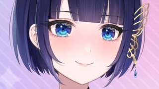 Aku juga bisa menjulurkan lidahku! Tapi dia tidak terlihat pintar. . . [Tsuki Hoshisha Ungu/Vtuber P