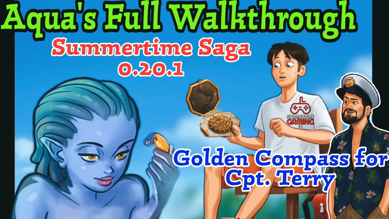 Aqua Full Walkthrough | Summertime Saga 0.20.1 | Golden Compass for Capt.  Terry Complete Storyline - BiliBili