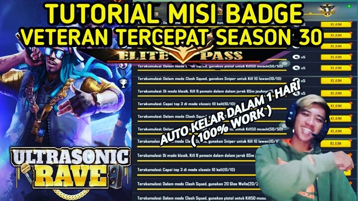 CARA CEPAT MISI BADGE VETERAN 1 HARI AUTO KELAR - GARENA FREE FIRE INDONESIA