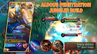 ALDOUS JUNGLER PENETRATION BUILD🔥 | ALDOUS BEST BUILD 2022