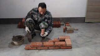 How to lay the bricks when building 18 walls with 37 columns, so that the bricks and columns are con