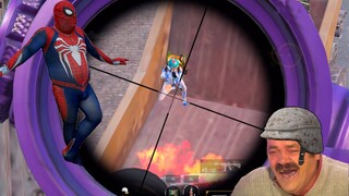 SPIDER MAN TROLLING BRIDGE CAMPER MODE😂😇 PUBG Mobile