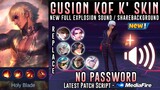 Gusion KOF K' Skin Script No Password | Replace All Skin | Full Sound & Full Effects | MLBB