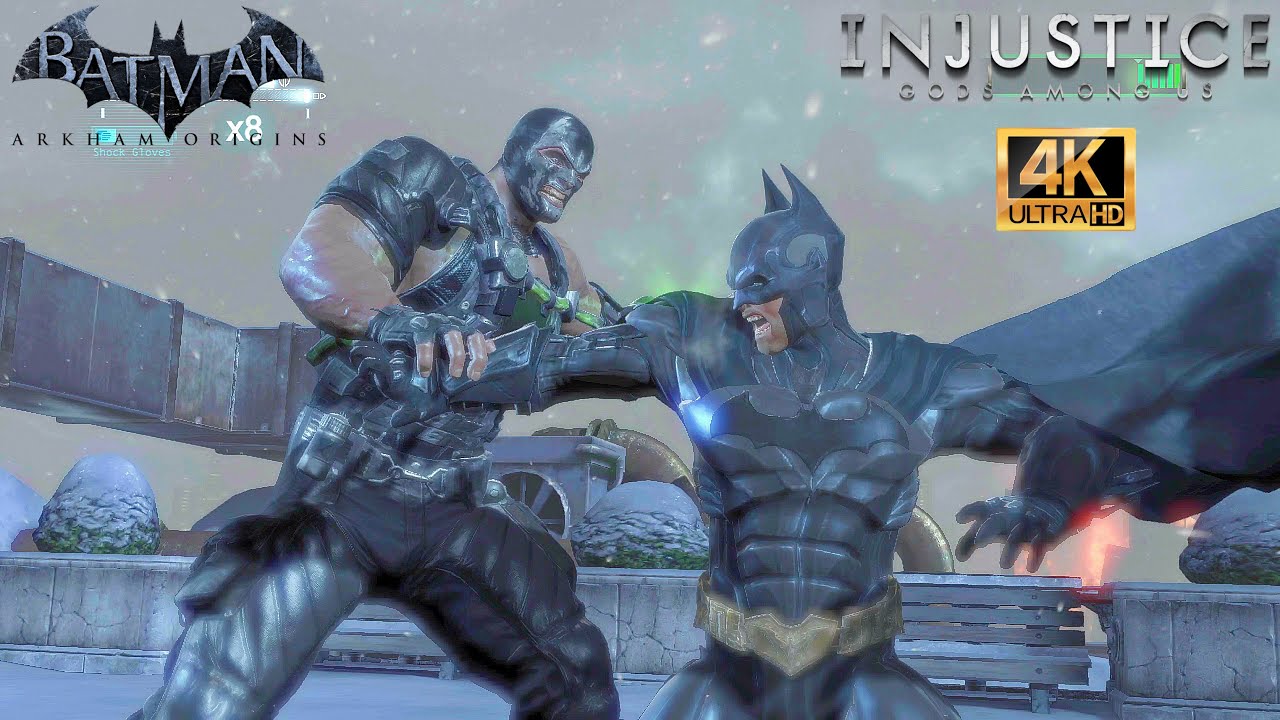 Batman vs Bane With Injustice Suit - Batman Arkham Origins (4K) - Bilibili