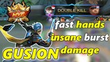 SKYWEE GUSION! TOP 1 GLOBAL! Insane fast hands! BURST enemy in just seconds?! 😱😱